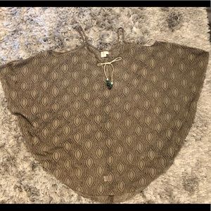 Olive green knit swimsuit coverup